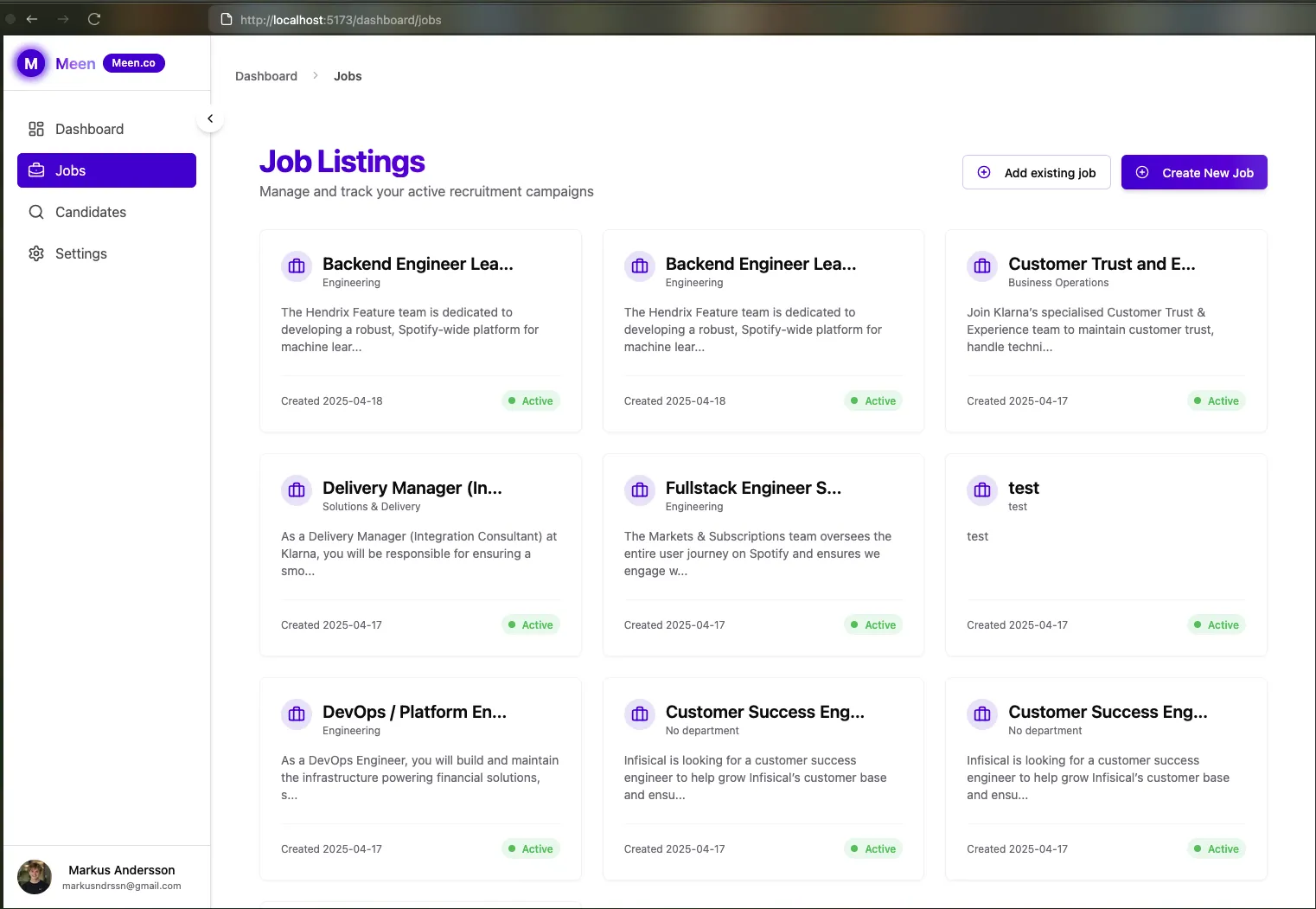 Listing Page